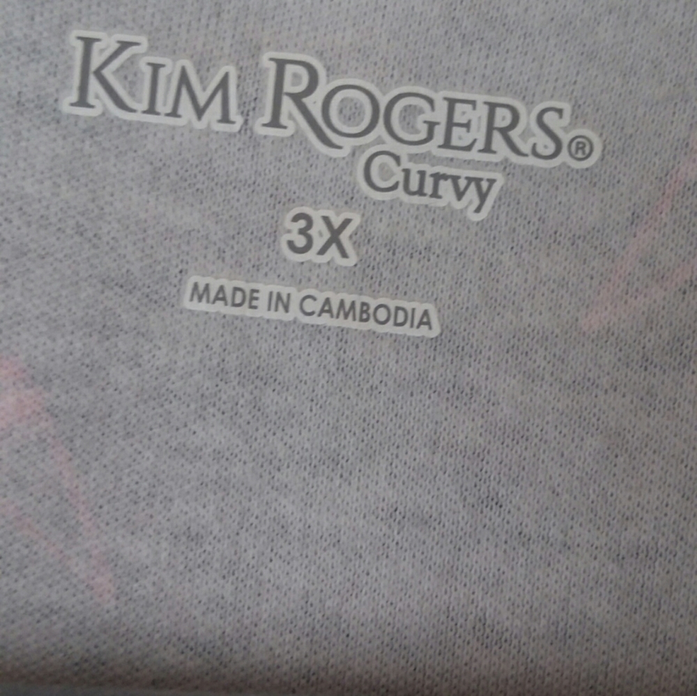 NWOT-KIM ROGERS PLUS SIZE POLO SHIRT - Picture 2 of 3